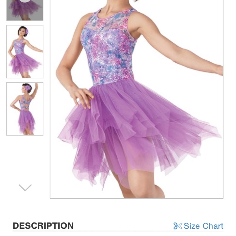 Weissman purple lyrical dance costume